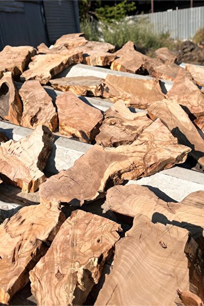 İhlas Ahşap Kurutulmuş Ham Zeytin Ağacı, Planyalanmış ve Temizlenmiş Doğal Ahşap Parçaları 5 Parça