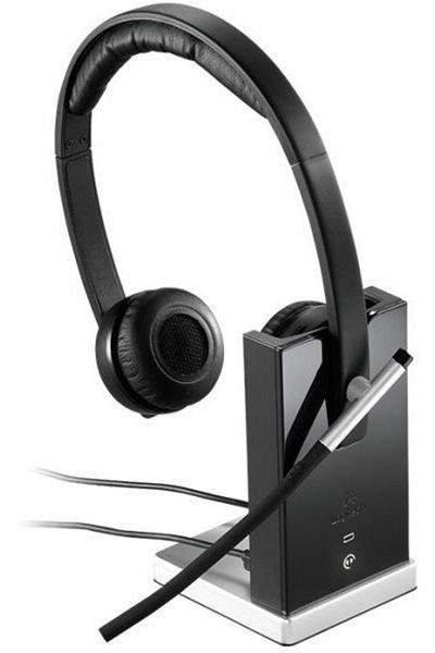 logitech H820E Dual Headphones, Wireless, Black