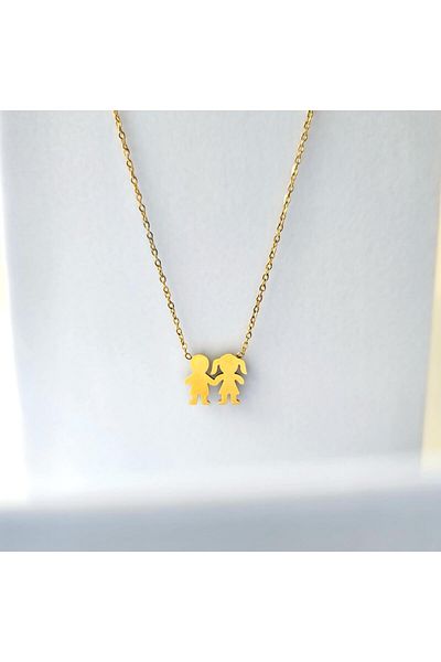 Abundo Stainless steel chain "My Love" gold