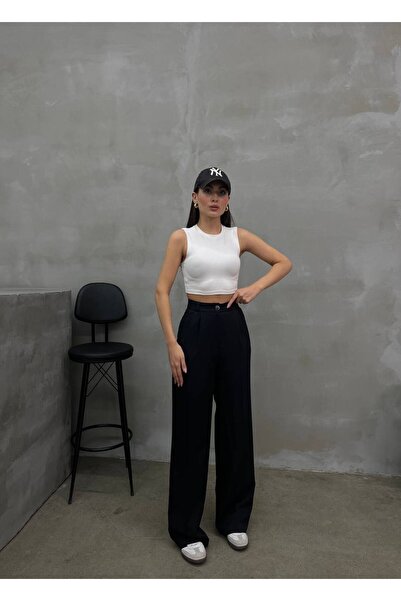 Lila Moda Women's Full Fit Cherry Elegance High Waist Palazzo Trousers