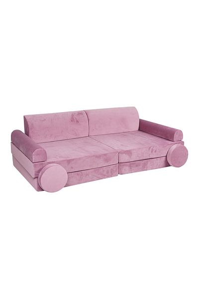 Meowbaby Playset Modular Sofa Premium Velvet Foam, Pink
