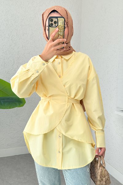 Salih Çelebi Crossed Tunic 2379 - Yellow