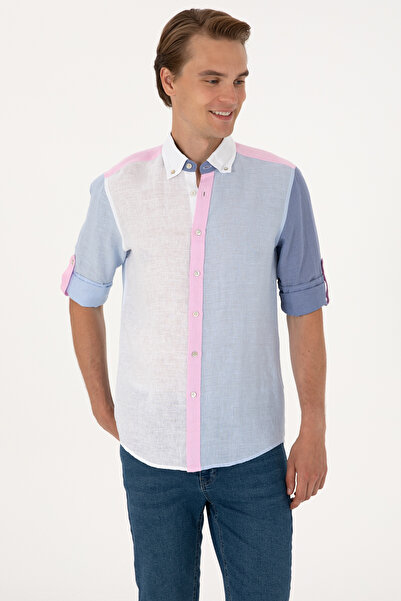 U.S. Polo Assn. Erkek Açık Mavi Uzun Kollu Gömlek 50300595-VR003