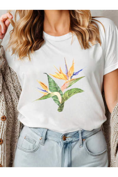 Sarah's Boutique Tricou de damă – 100% bumbac – NATURĂ