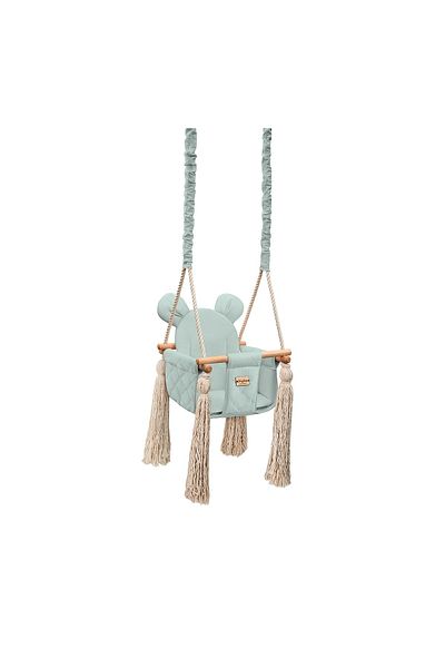 Babysteps by Urban Haul Swing for children and babies, Velvet, removable cushion Teddy Mint