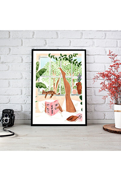 woodsia Tablou cu poster din lemn MDF cu aspect de cadru dintr-o singură buca...