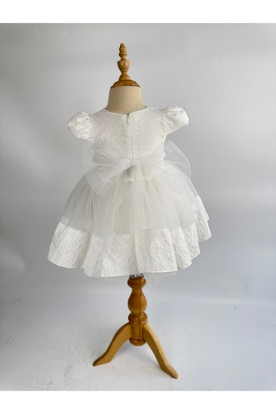 miaras baby Girl's Bow Detail Dress for Special Occasions 6-24 Months