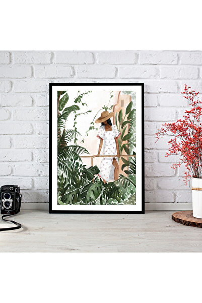 woodsia Εικόνα αφίσας από ξύλο MDF με εμφάνιση μονοκόμματου πλαισίου WM TEK0444