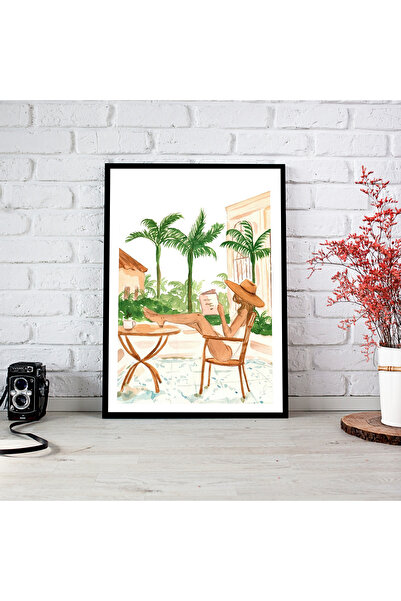 woodsia Tablou cu poster din lemn MDF cu aspect de cadru dintr-o singură buca...