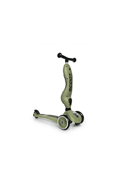 SCOOT AND RIDE Scooter with seat, convertible 2in1, HighwayKick 1 Olive, 1-5 years, up to 50 kg, Scoot Ride