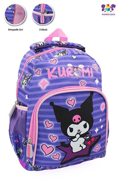 Mashotrend 2 Gözlü Kuromi Anaokulu Çantası - Kız Çocuk Çanta Kreş Çantası - K...