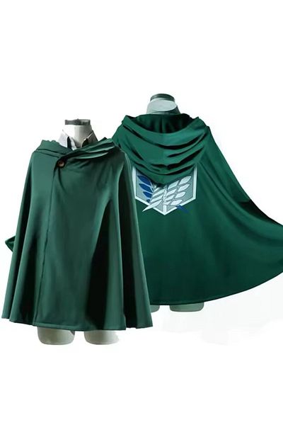 aynewmoda Attack on Titan Cloak, Survey Corps Uniform, Hooded Cloak, One Size