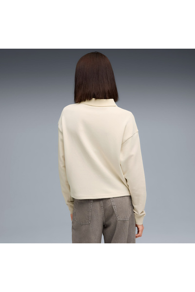 Puma Moletom Class Feminino Kadın Krem Polo Sweatshirt (688133-87)