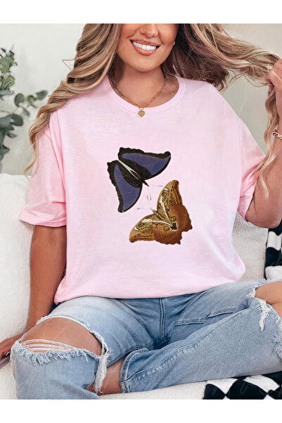 Sarah's Boutique Tricou de damă – 100% bumbac – FLUTURE