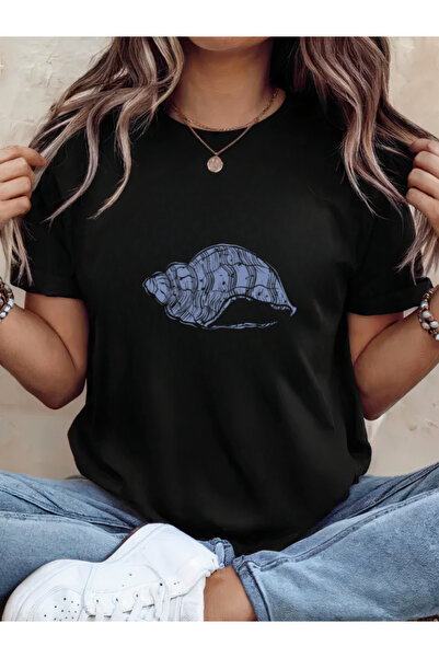 Sarah's Boutique Tricou de damă – 100% bumbac – MINIMALIST SEASHELL