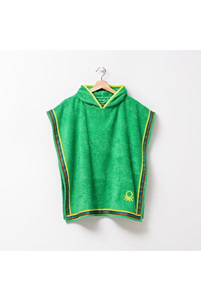 Benetton Çocuk Panço Havlu Yeşil %100 pamuk