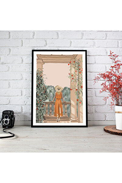 woodsia Tablou cu poster din lemn MDF cu aspect de cadru dintr-o singură buca...