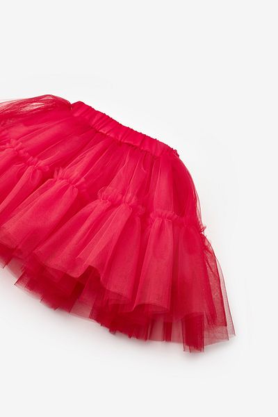Le Mabelle Red Girl's Tulle Skirt - Miley