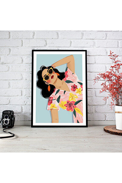 woodsia Tablou cu poster din lemn MDF cu aspect de cadru dintr-o singură buca...