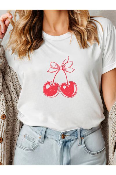 Sarah's Boutique Women's T-Shirt – 100% Cotton – CHERRY BLOSSOM