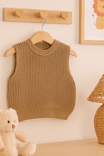 Nimini Kids Preschool Nursery Kindergarten Crew Neck Thessaloniki Knitted Sweater Unisex Baby Kids Sweater (0-5 Years)