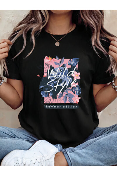 Sarah's Boutique Tricou de damă – 100% bumbac – STIL SĂLBATIC