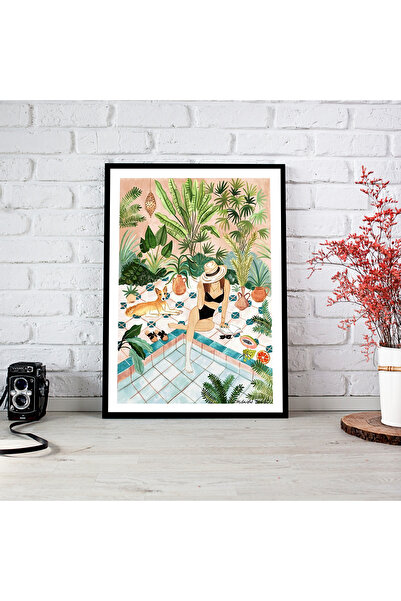 woodsia Tablou cu poster din lemn MDF cu aspect de cadru dintr-o singură buca...