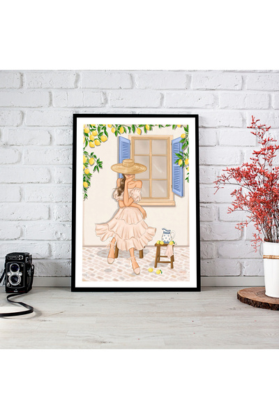 woodsia Tablou cu poster din lemn MDF cu aspect de cadru dintr-o singură buca...