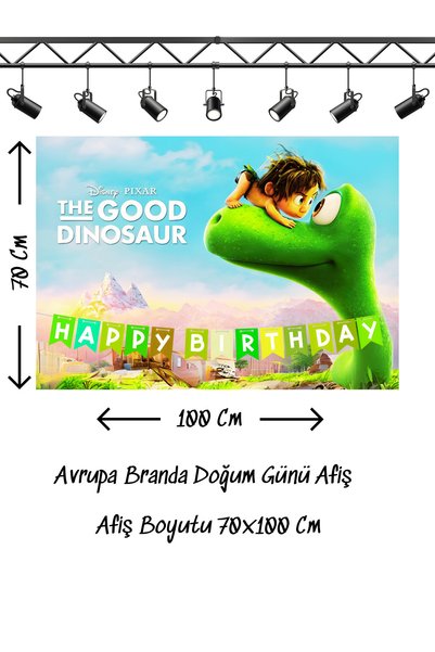 snowparty Banner za rođendan na temu Dobra dinosaura
