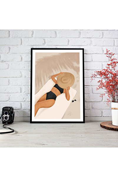 woodsia Tablou cu poster din lemn MDF cu aspect de cadru dintr-o singură buca...