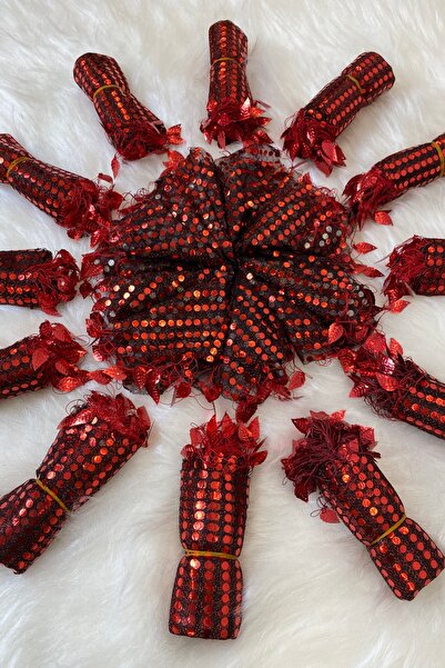 ZEYMERADE Bordo Halay Mendili, Gelin Mendili, Pullu Halay Mendili 5 Adet, Düğ...