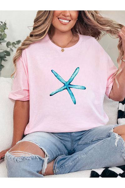 Sarah's Boutique Women's T-Shirt – 100% Cotton – SHINING STARFISH