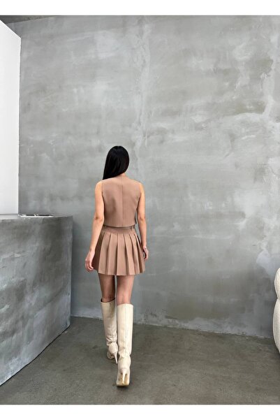 Lila Moda Women's Buttoned Sleeveless Classic Vest