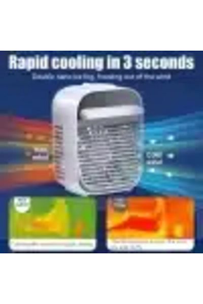 OEM Mini Portable Air Cooler, 3 Functions - Cooling, Humidification, 7-Color LED Light, USB Powered