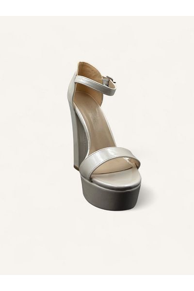 Odie Collection Women's Stylish Night Single Hard Hat Ankle Tie Platform Evening Dress Wedding Dress Wedding Shoes