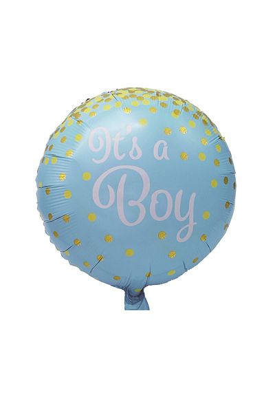 SDX Market Round foil balloon, blue It's a boy 45 cm