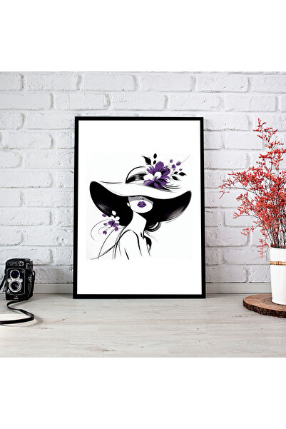 woodsia Tablou cu poster din lemn MDF cu aspect de cadru dintr-o singură buca...