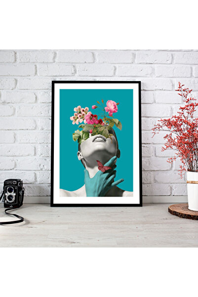 woodsia Tablou cu poster din lemn MDF cu aspect de cadru dintr-o singură buca...