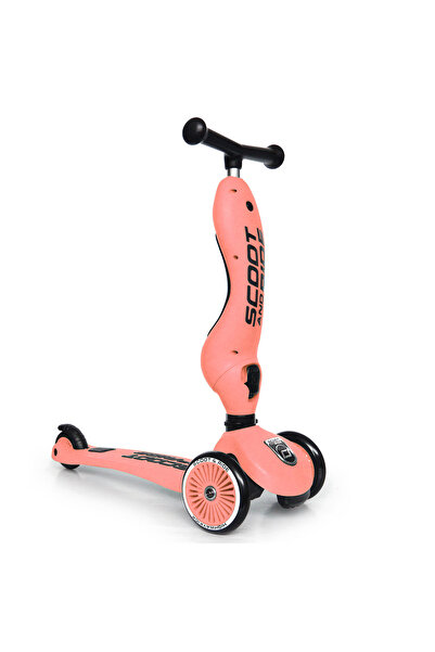 SCOOT AND RIDE Koloběžka se sedadlem, konvertibilní 2v1, HighwayKick 1 Peach, 1-5 let, do 50 kg, Scoot Ride