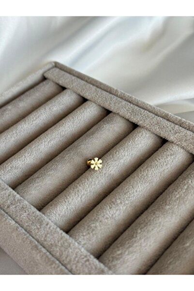 Jarse Jewelry 925 ayar Gümüş 14k Altın Kaplama Kar Tanesi Tragus Helix Kıkırd...