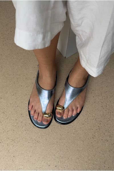 Mupa Shoes Women's Sandals Blue Patent Leather