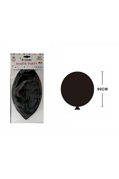 SDX Market Large latex balloon, Mirific Party, Black, 90 cm