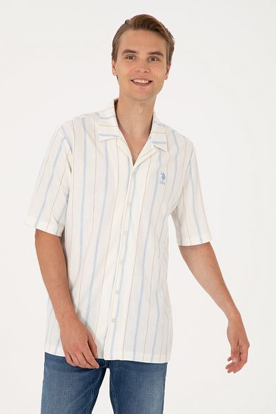 U.S. Polo Assn. Men's White Knitted Shirt 50306877-Vr013