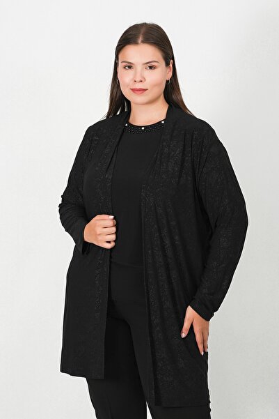 Lanze Laser Print Sandy Long Jacket Cardigan