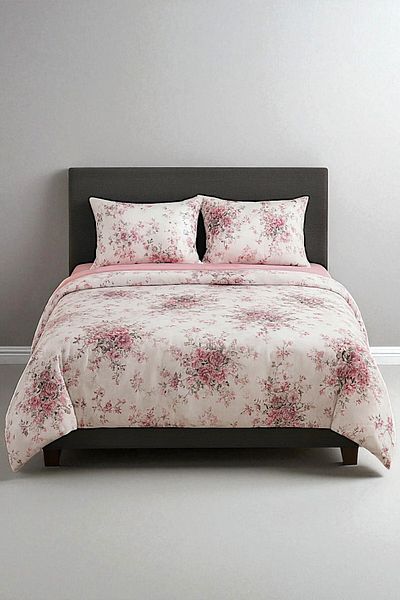 MixCotten Home Double Duvet Cover Set Fitted Sheet + Duvet Cover + 2 Pillowcases