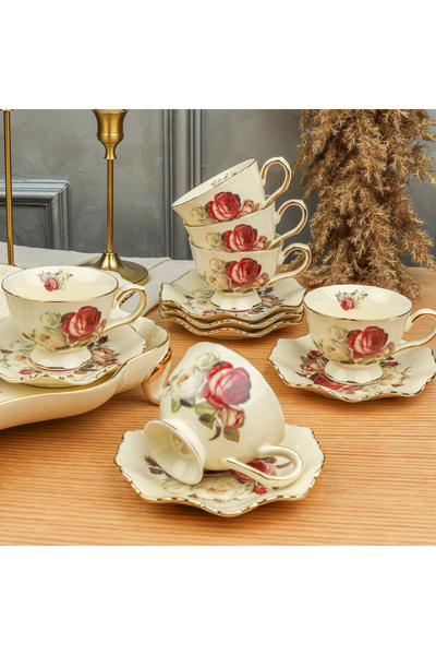 ROY KING ROSE 6'LI KAHVE FİNCAN