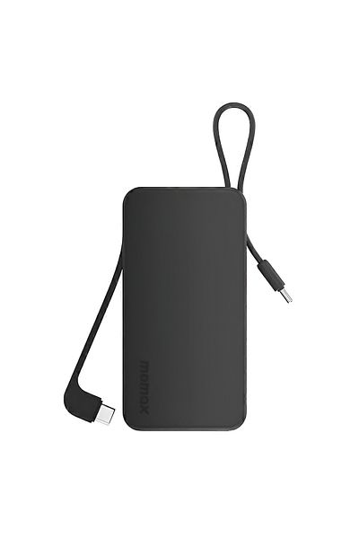 Momax 1-POWER VITAL, 10000mAh POWER BANK WITH BUILT IN USB-C & LIGHTNING CABLE
