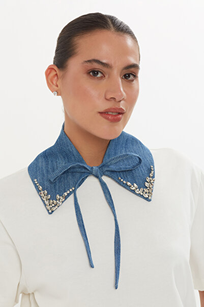 GİZİA Taş İşlemeli Denim Yaka