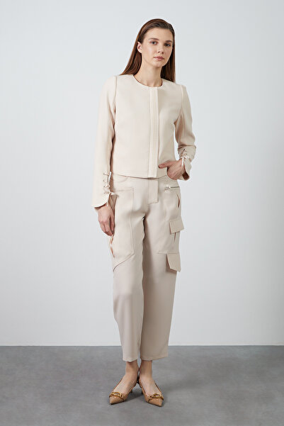 GİZİA Kargo Cep Detaylı Bej Pantolon