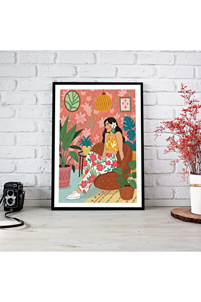 woodsia Tablou cu poster din lemn MDF cu aspect de cadru dintr-o bucată WM TE...